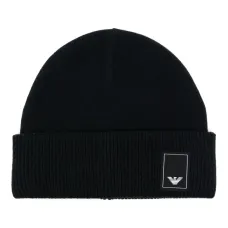 шапка бини с нашивкой-логотипом