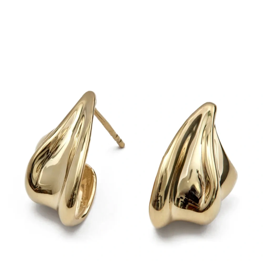 Серьги в форме волн