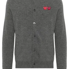 Шерстяной кардиган с нашивкой Шерстяной кардиган с нашивкой