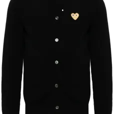 Шерстяной кардиган с нашивкой