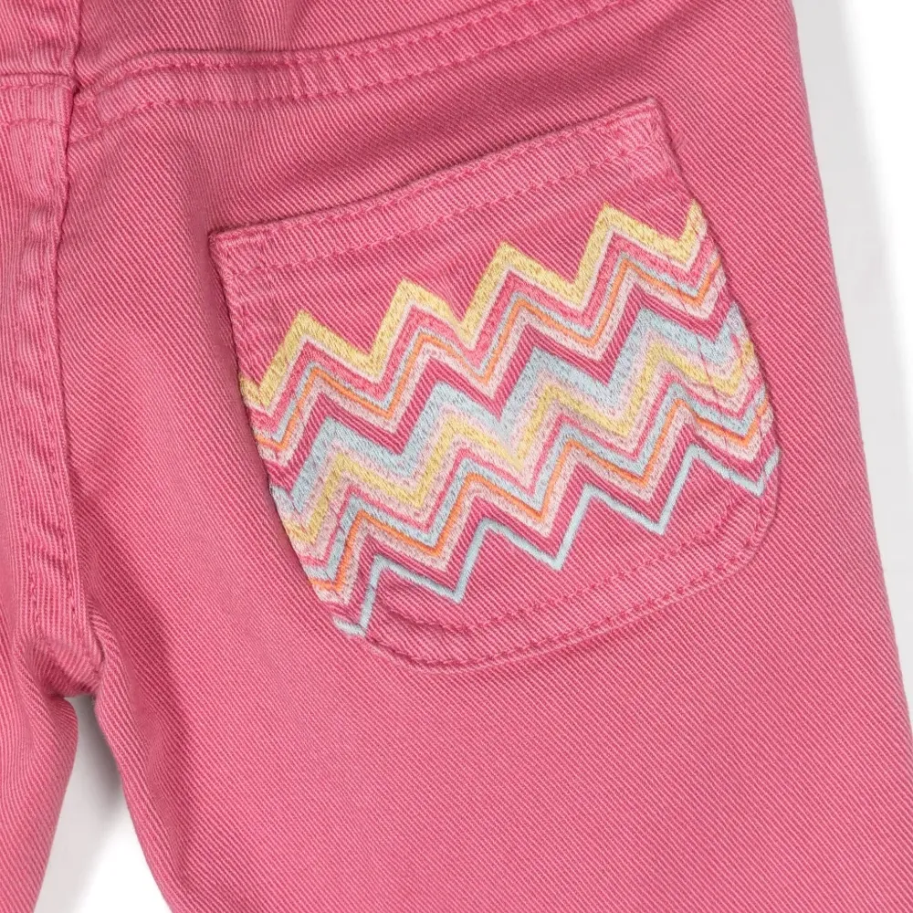 Брюки с узором зигзаг