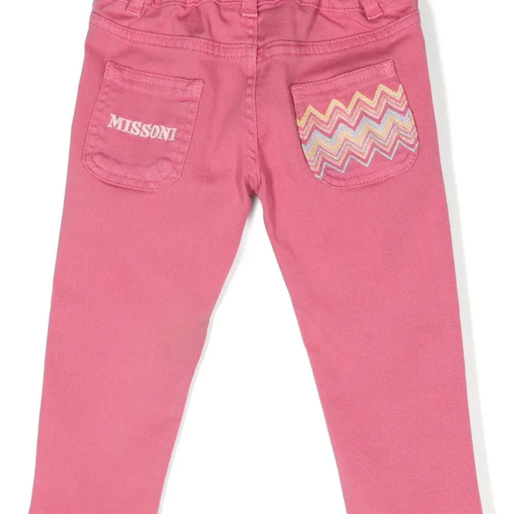 Брюки с узором зигзаг