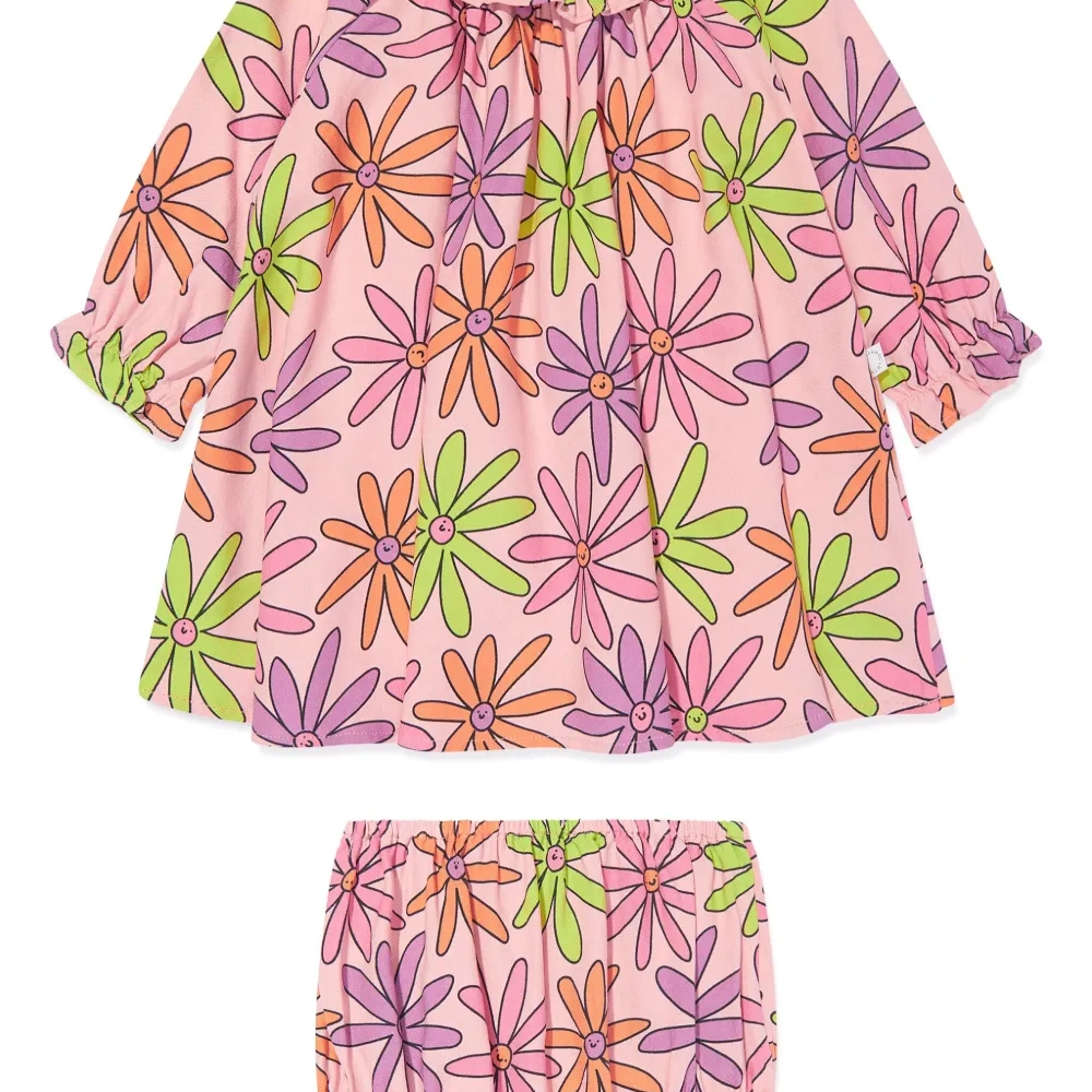 Платье мини с цветочным принтом