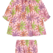 Платье мини с цветочным принтом Платье мини с цветочным принтом