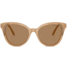 Солнцезащитные очки в массивной оправе с кристаллами