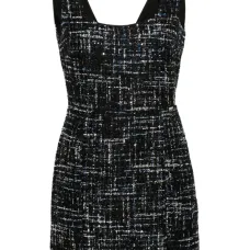 Платье мини из ткани букле Платье мини из ткани букле