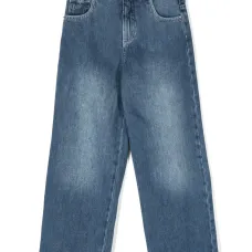 Джинсы с вышитым логотипом