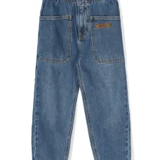 Джинсы с вышитым логотипом