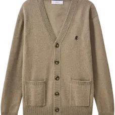 Шерстяной кардиган с V-образным вырезом