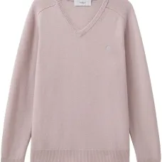 Шерстяной свитер с V-образным вырезом