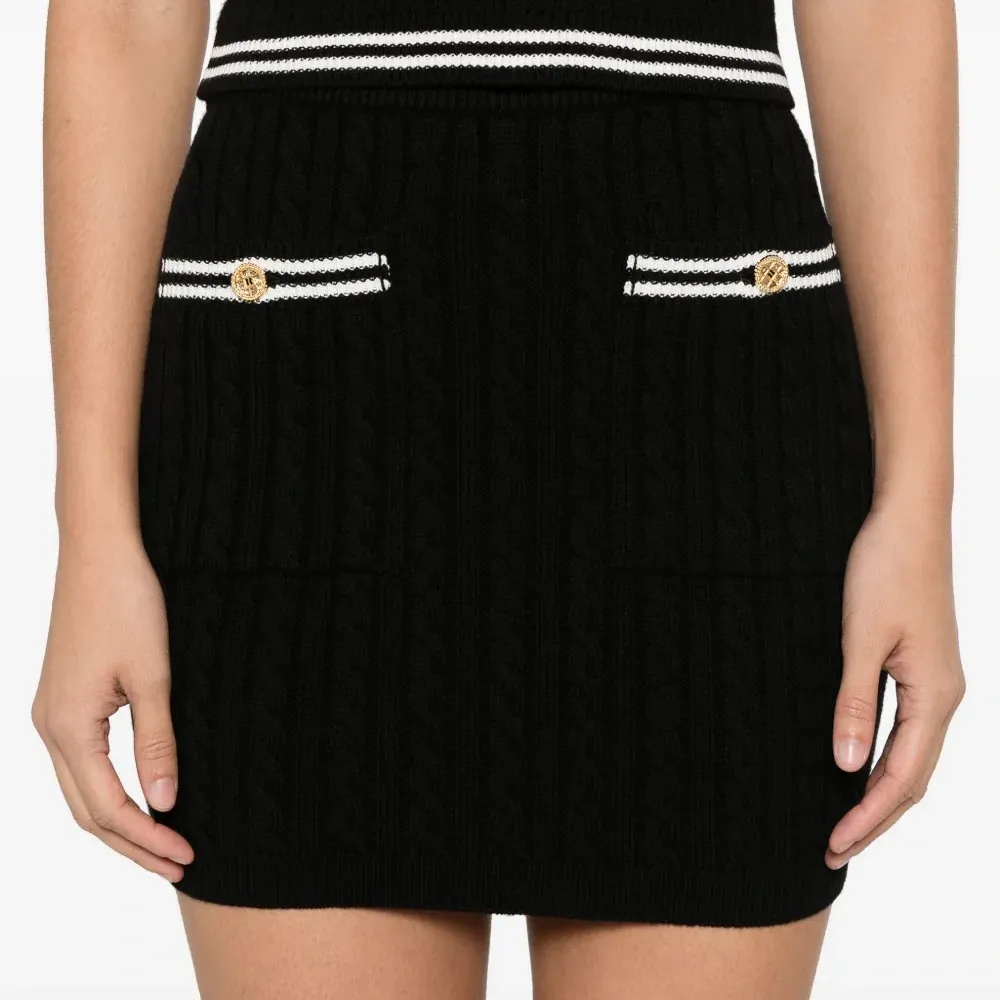 Мини-юбка фактурной вязки