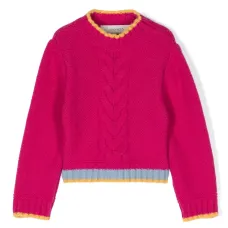 Свитер с отделкой в полоску