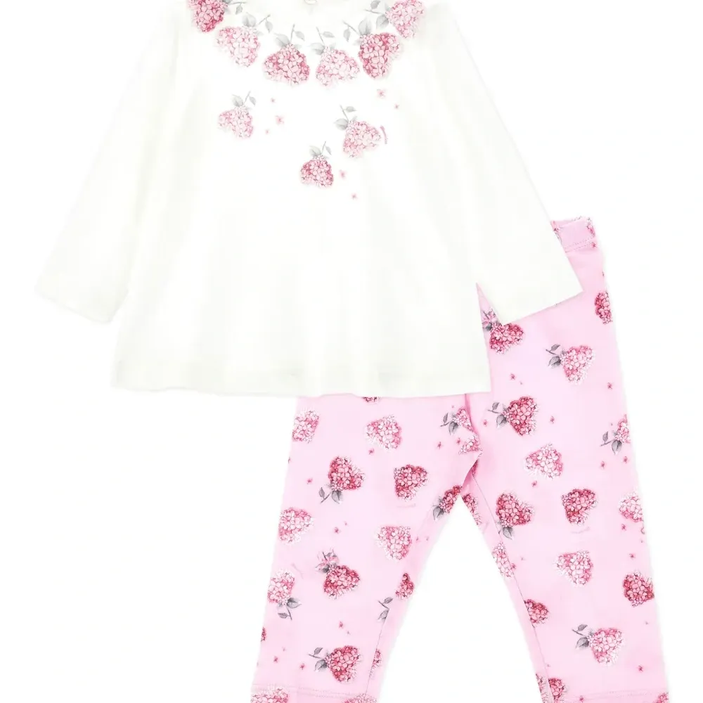 Комплект из топа и брюк с цветочным принтом