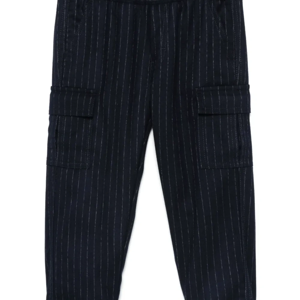 Брюки карго в тонкую полоску