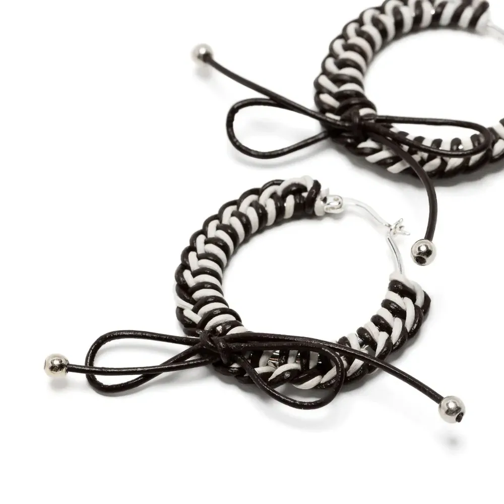 Плетеные серьги