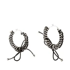 Плетеные серьги