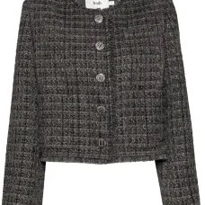 Укороченный твидовый жакет