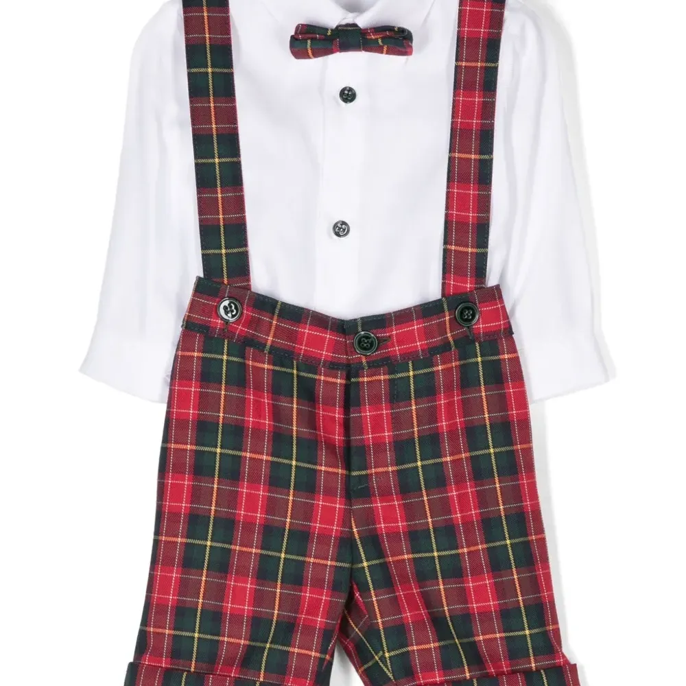 Брючный костюм в клетку тартан Брючный костюм в клетку тартан