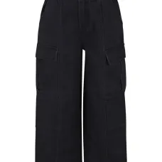 Широкие джинсы с нашивкой-логотипом