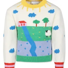 Джемпер вязки интарсия с узором Джемпер вязки интарсия с узором