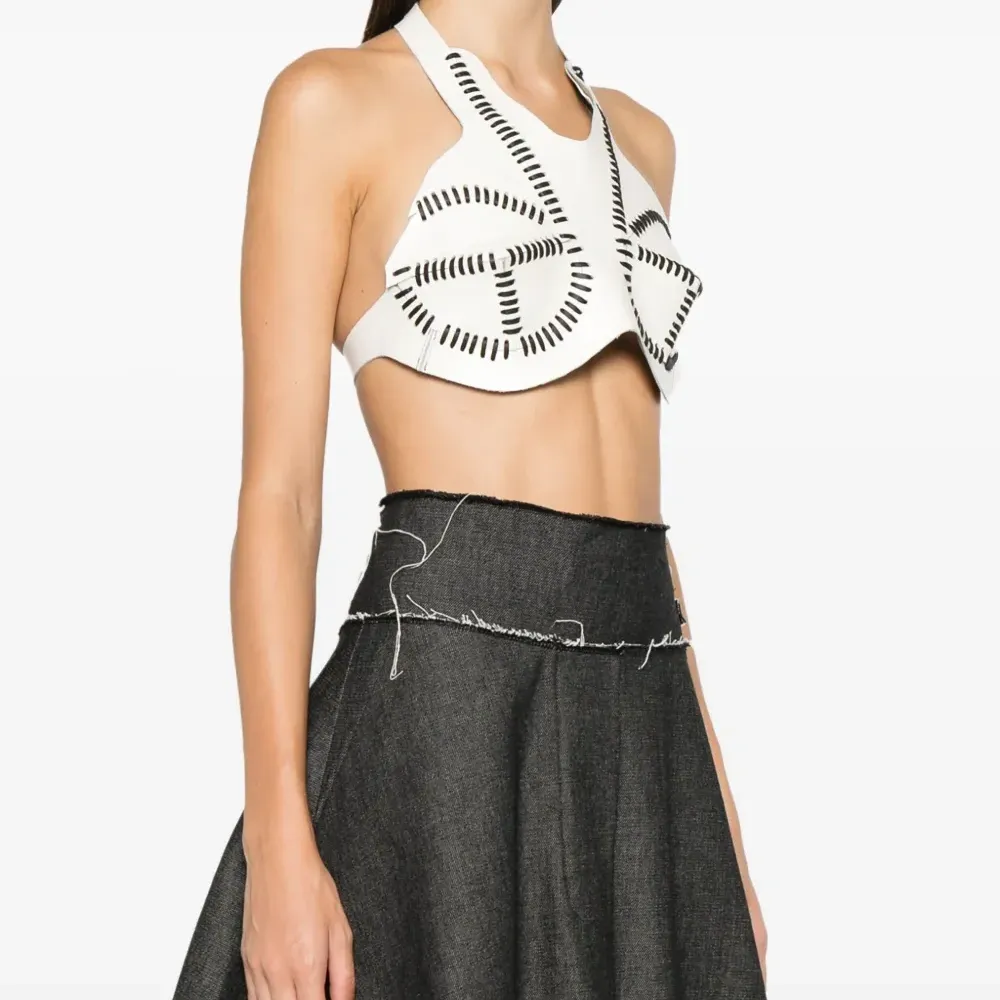 Кожаный топ