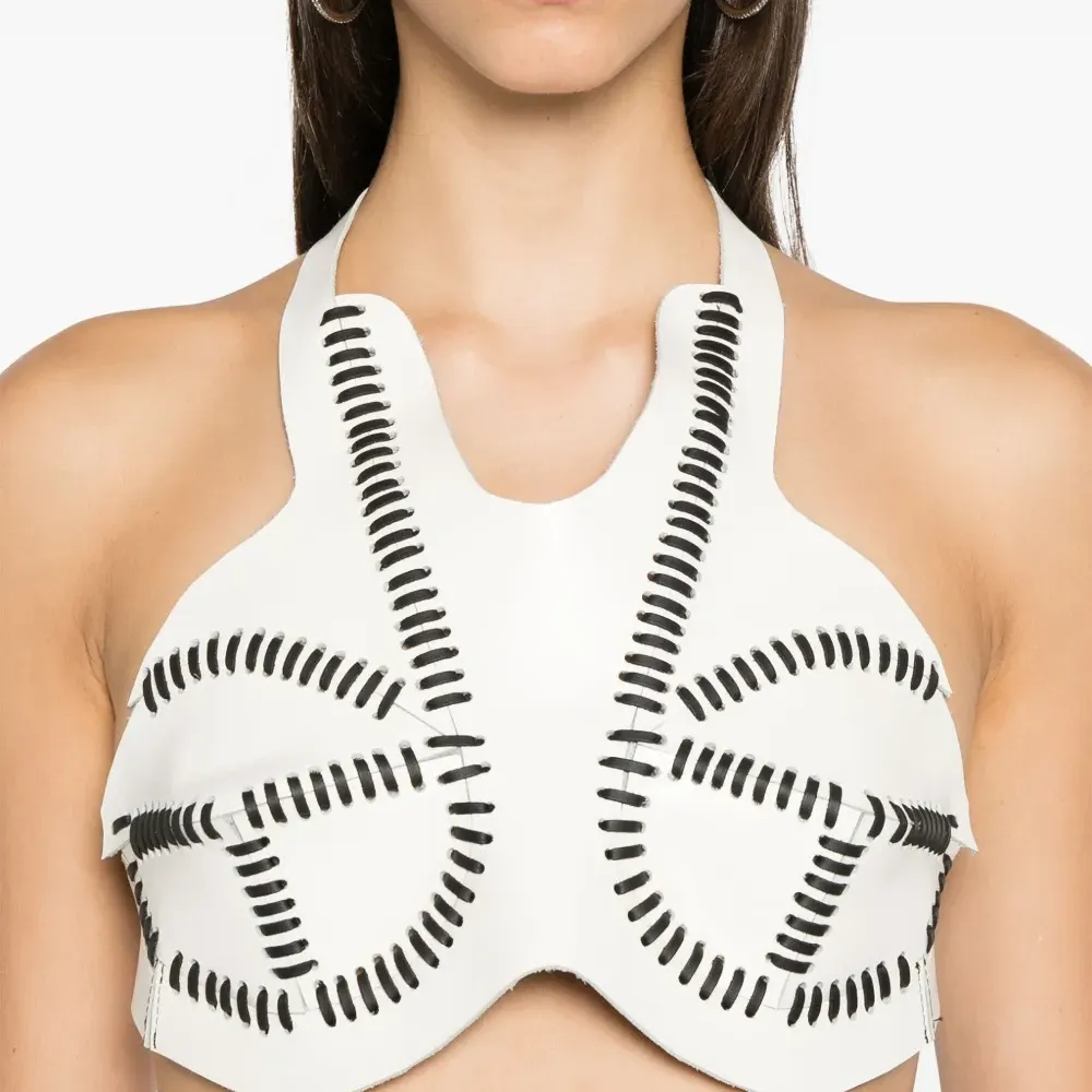 Кожаный топ