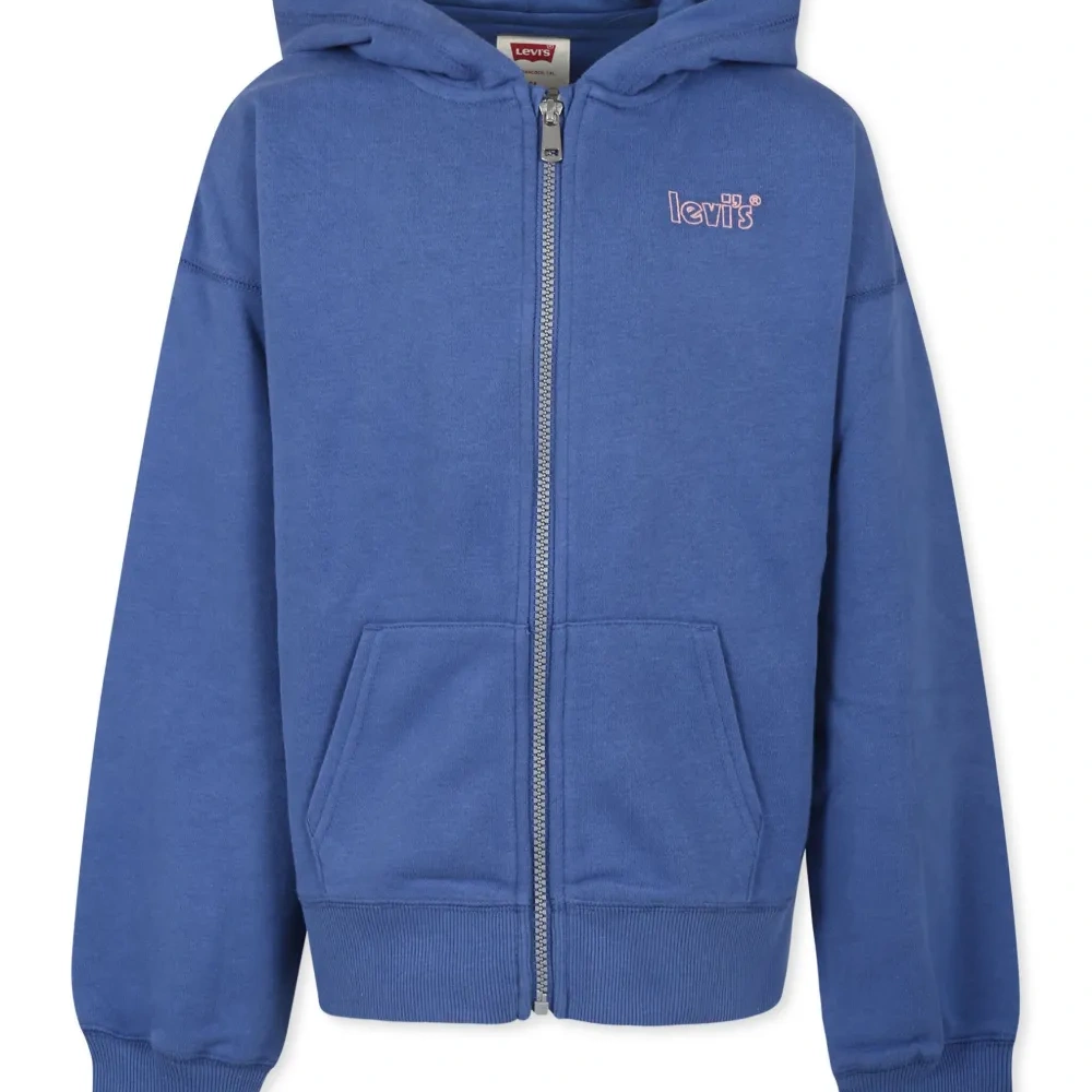 Худи на молнии с вышитым логотипом