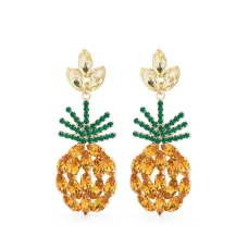 Серьги в форме ананасов