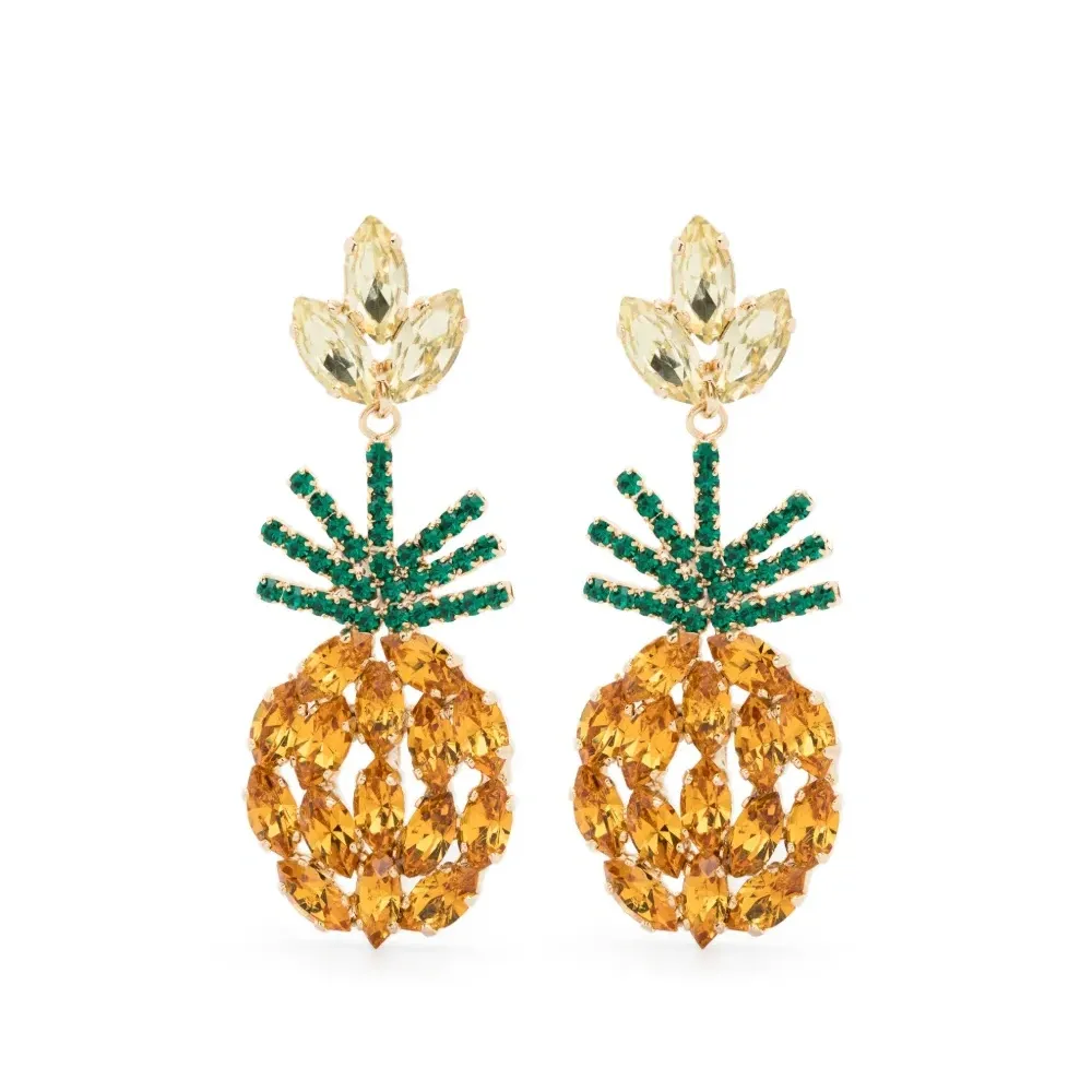 Серьги в форме ананасов