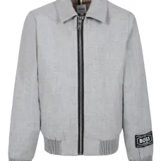 Бомбер с нашивкой-логотипом