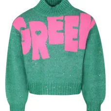 Джемпер с эффектом металлик