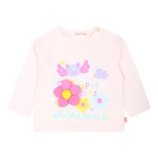 Лонгслив с цветочной аппликацией