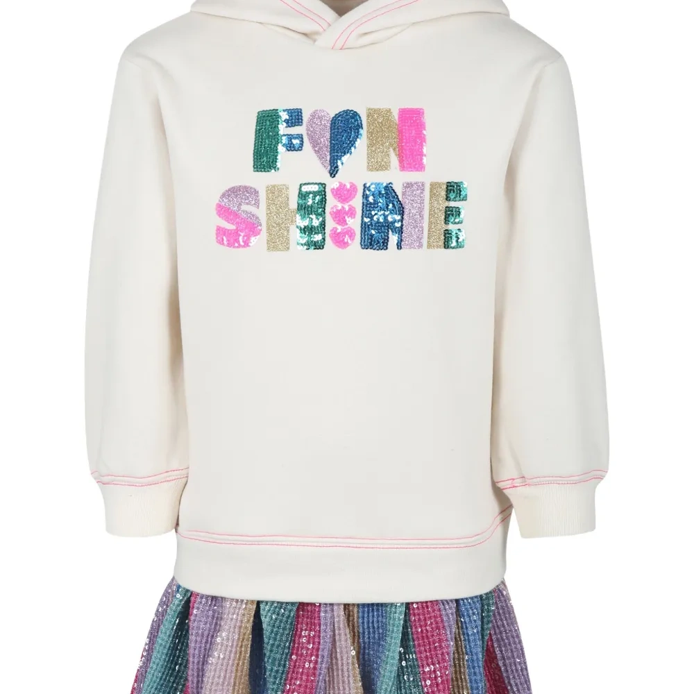 Платье с пайетками и капюшоном