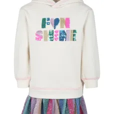 Платье с пайетками и капюшоном