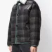 Куртка в клетку тартан с меховым воротником