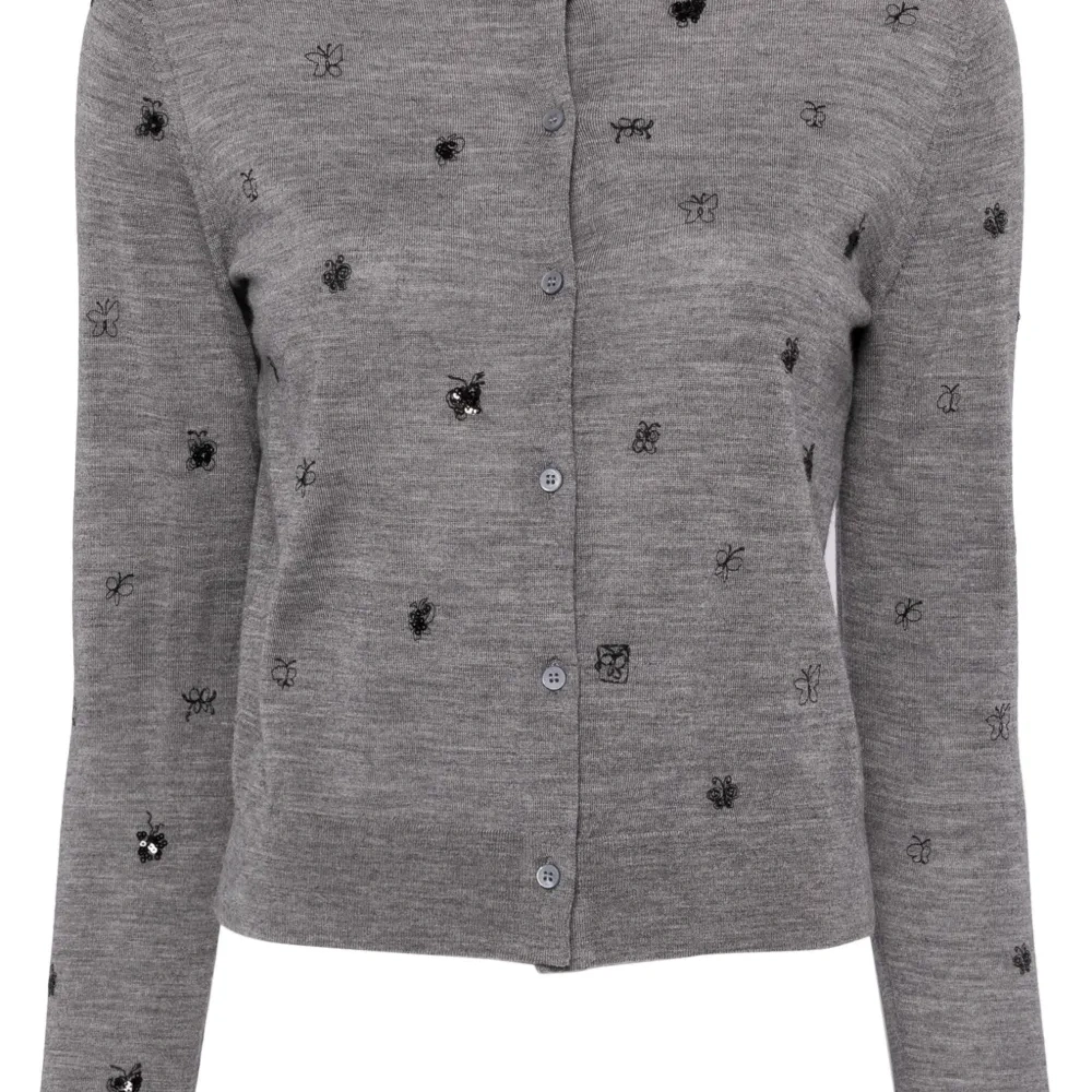 Укороченный свитер с пайетками