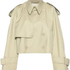 Однобортное шерстяное пальто