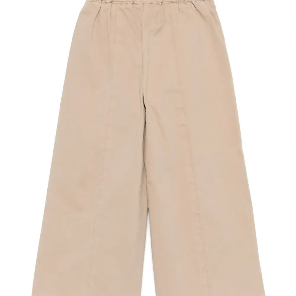 Габардиновые брюки широкого кроя