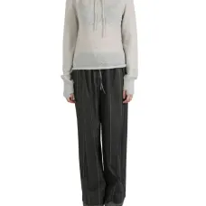 Drawstring hood knit hoodie Drawstring hood knit hoodie