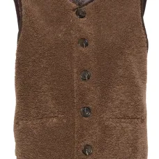 Жилет из шерпы с V-образным вырезом