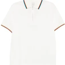 Рубашка поло с отделкой в полоску