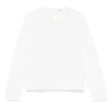 Футболка с оборками на воротнике