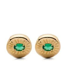 Emerald-embellished earrings
