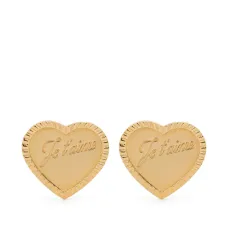 Heart-shaped stud earrings