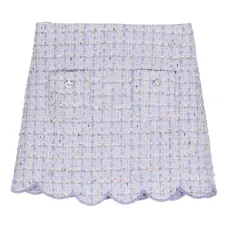 Юбка из букле с волнистыми краями