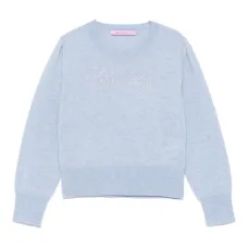 Свитер с логотипом из страз