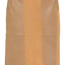 Кожаная юбка миди