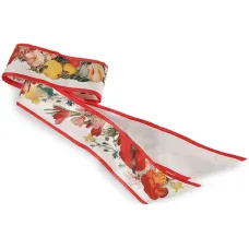 Шелковый шарф с цветочным узором Шелковый шарф с цветочным узором