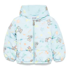 пуховик с графичным принтом