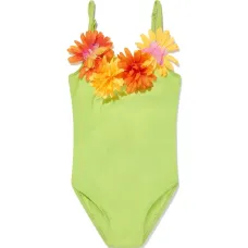 Купальник с цветочной аппликацией